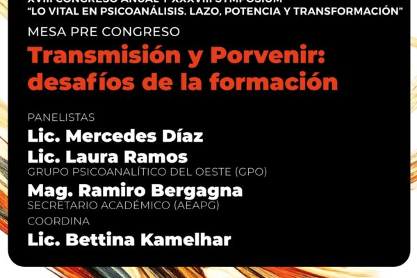 TRANSMISIÓN Y PORVENIR: DESAFÍOS DE LA FORMACIÓN